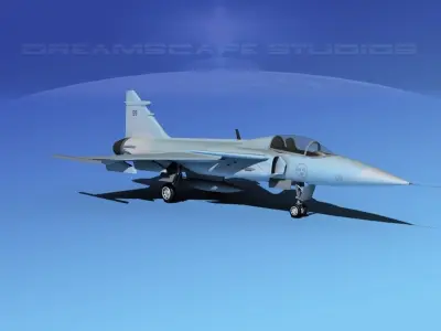 SAAB S39 Fighter Gripen V04 3D model