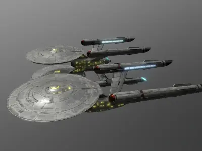 25DSC-Enterprise star trek ship 3D model