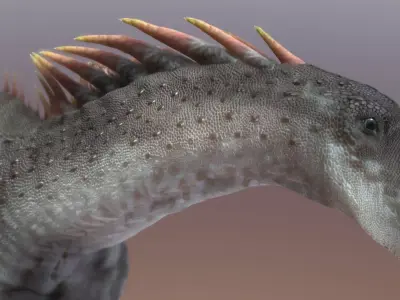 Amargasaurus dinosaur Low-poly 3D model