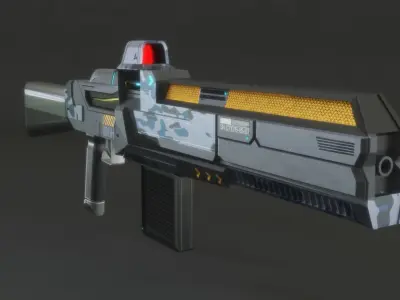 H-NYA-SMG Sub Machine Gun Low Poly Low-poly 3D model