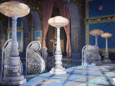 Roman Swimming Pool Environment Low-poly 3D model