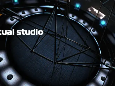 Virtual tv studio 3D model