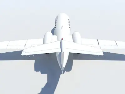 LJ28 static aircraft low poly Low-poly 3D model
