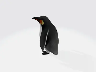 Penguin cartoon 3d model Low-poly 3D model