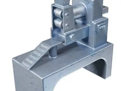 Metallic Food Processing Machine Low-poly 3D model