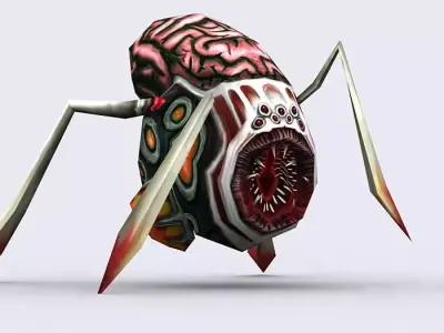 3DRT - Insectoid Monster Spider Low-poly 3D model