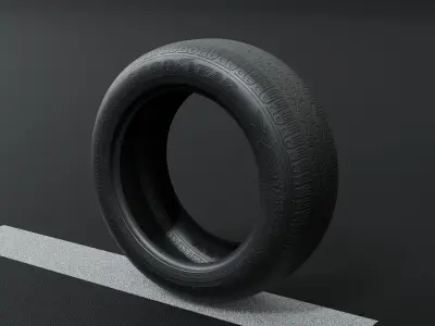 Good Year Lowpoly Tire 03 Low-poly 3D model