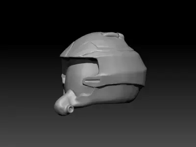 Macros Robotic Helmet  Low-poly 3D model