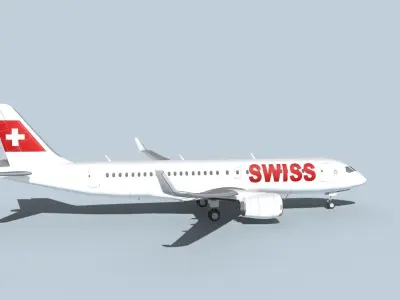 Bombardier CS100 Swissair 3D model