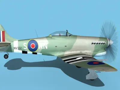 Hawker Hawker Tempest MK1 V09 3D model