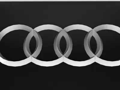 AUDI LOGO Low-poly 3D model