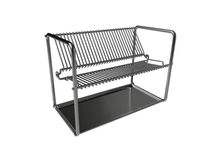 Metal Dish Rack Low-poly 3D model