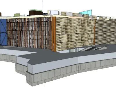 Conceptual Shopping Centre design 3D model