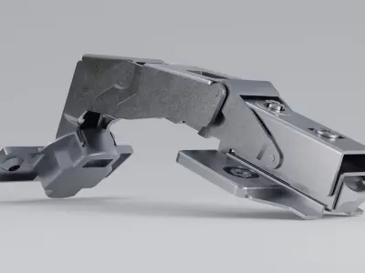 Cabinet Hydraulic Hinge 165 animated Low-poly 3D model