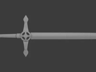 Templar Sword - Medieval Sword Low-poly 3D model
