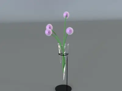 Flowers in vase Free 3D model