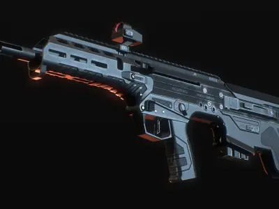 MDR-50 gun Low-poly 3D model