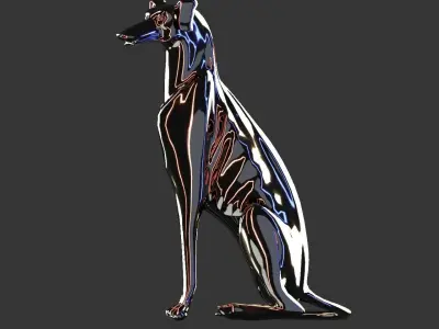 Dog sculpture 3D model