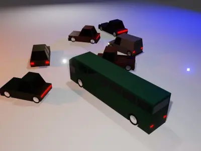 Low Poly Car Pack Free 3D model