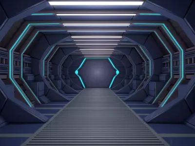 Sci Fi Corridor  3D model 72
