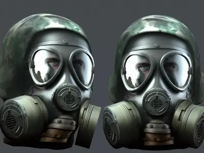 helmet 3d model military combat Low-poly Low-poly 3D model