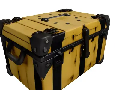 Yellow Black Industrial Crate 3D model