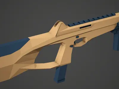 Stylized Beretta MX-4 SMG Low Poly Mobile Ready Low-poly 3D model