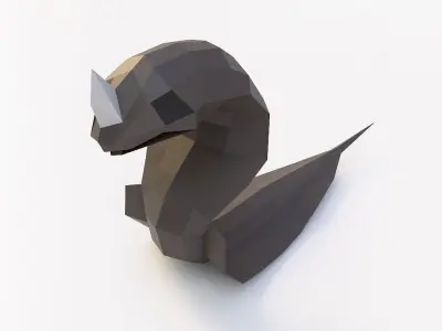 Snake cartoon low poly 3d model Free low-poly 3D model