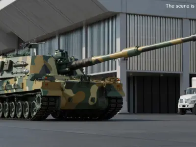 Rigged South Korean Tanks Collection 3D model