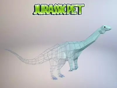 Massospondylus carinatus Low-poly 3D model