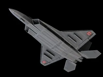 TAI TF-X Turkish stealth Fighter Low-poly 3D model