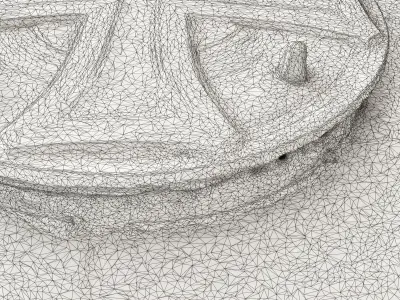 Second ww German Manhole Cover Cross 3d Scan Model 3D model