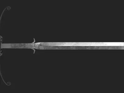 Montane Sword Game-Ready Low-poly 3D model