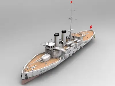 Ottoman Battleship Mesudiye 3D Model 3D model