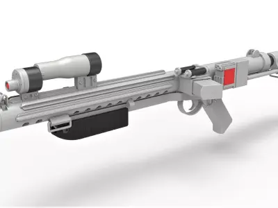 Range trooper Blaster rifle E-10R from Solo A Star Wars Story 3D model