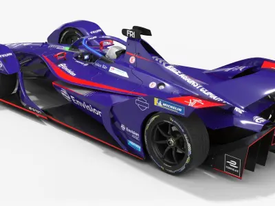 Envision Virgin Racing Formula E Season 2020 2021 Race Car 3D model