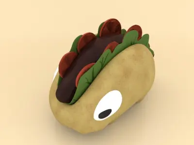 DinoTaco-Taco Ankylosaurus Low-poly 3D model