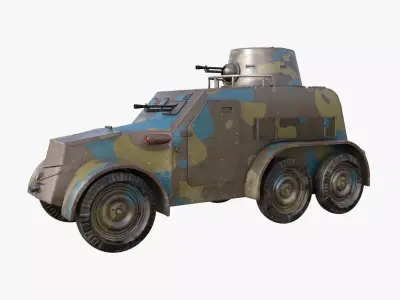 OA vz 30 Armoured Car Czechoslovak Mental Ray 3D model