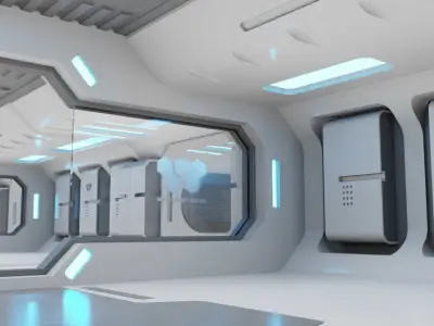  FUTURISTIC INTERIOR 3D model