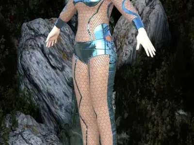 3D Futuristic Tribal Mesh Bodysuit  3D model