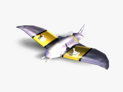 Space Ship1 Low-poly 3D model