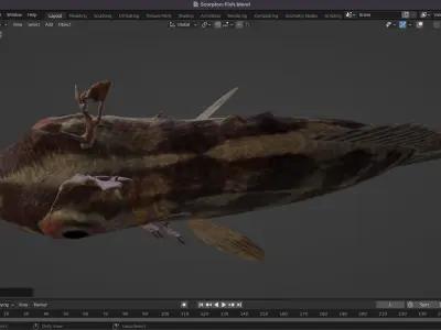 Scorpion Fish Low-poly 3D model