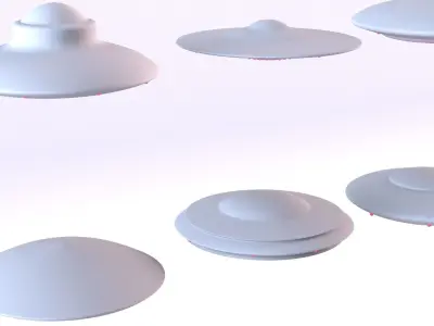 8 UFO OVNI Collection 3D model