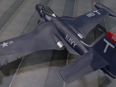 McDonnell F2H-2 Banshee 3D model