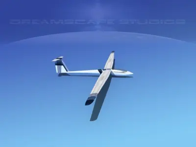 Schleicher ASW 22 Sailplane V08 3D model