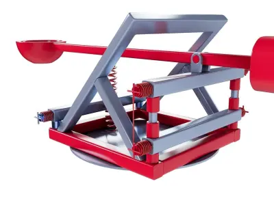 Game model of catapult 3D model