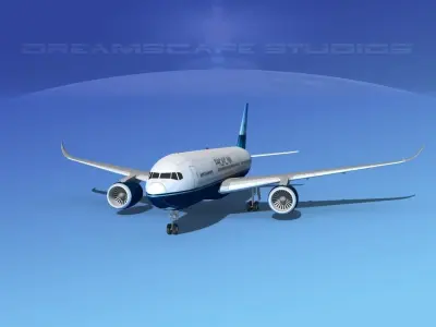 Airbus A350-800 Pacific Air 3D model