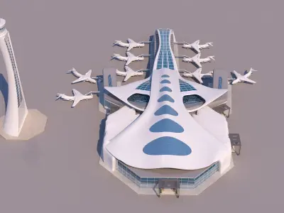 0197 - Airport Building 3D model