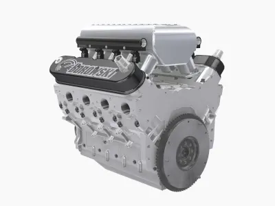 Noonan LS-Edge 495cui Borowski engine Low-poly 3D model