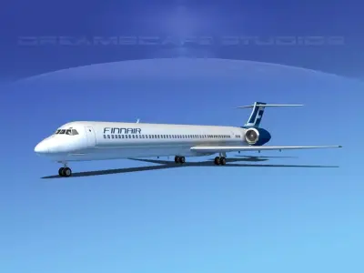 McDonnell Douglas MD80 Finnair 3D model